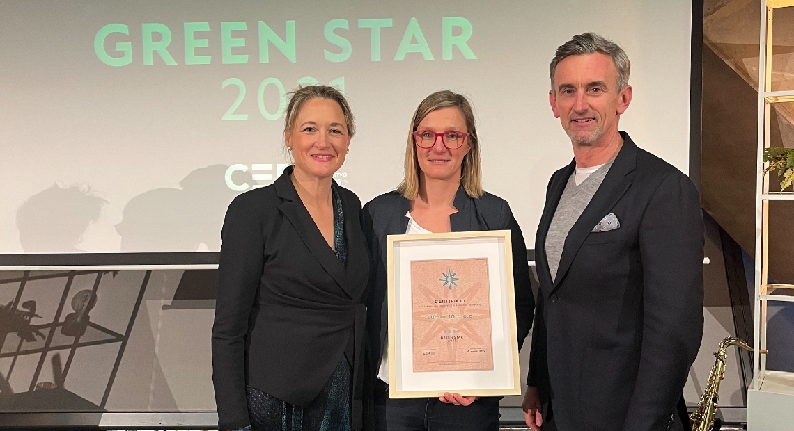 Lumar - Unter den ersten Empfängern des GREEN STAR-Zertifikats