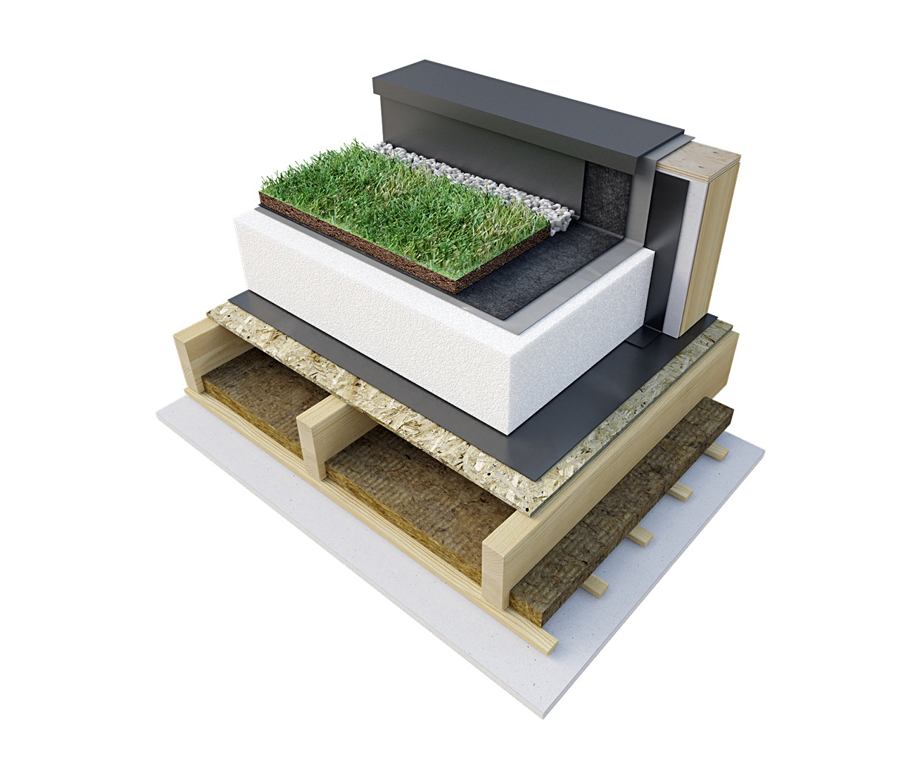 Dachkonstruktion Aktivhaus